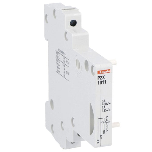 Lovato P2X1011, Auxiliary Contact for Miniature Circuit Breakers 80...125A, Side Mount, 1 Changeover Contact
