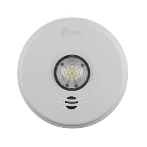 Kidde P4010ACLEDSCA, 120VAC 2-in-1 Integrated Smoke Alarm with LED Strobe Light, With 10 Year Sealed in Battery Backup