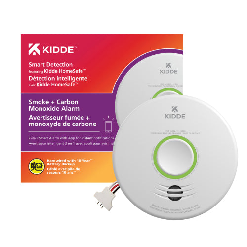 Kidde P4010ACSCO-WF-CA, 120VAC Smoke and Carbon Monoxide Alarm with Smart Features, 10-Year Sealed Lithium Battery Backup, Ordering P/N #: 21031589