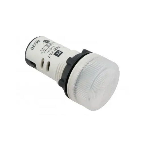 Techspan PB-B7IVL71110V, Integrated LED Pilot Lamp, 110V, White
