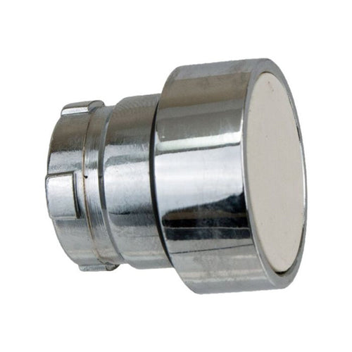 Techspan PB-BA18, Flush Push Button with Transparent Boot, Spring Return, Chromium Plated Metal Bezel, White