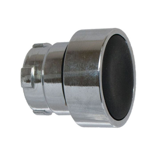 Techspan PB-BA2, Flush Push Button, Spring Return, Chromium Plated Metal Bezel, Black