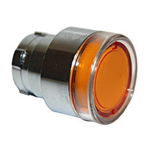 Techspan PB-BW35, Flush Push Button, Spring Return, For Incandescent Bulbs, Amber