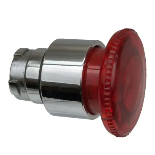 Techspan PB-BW44, 40mm Illuminated Mushroom Head, 2 Position Momentary, Red