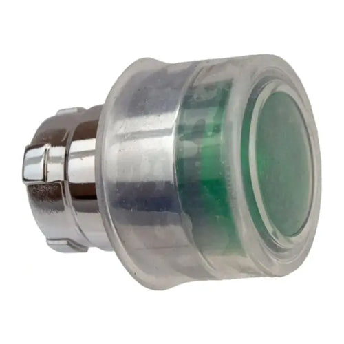 Techspan PB-BW53, Flush Head Push Button with Transparent Boot, Illuminated Type, Spring Return, Green