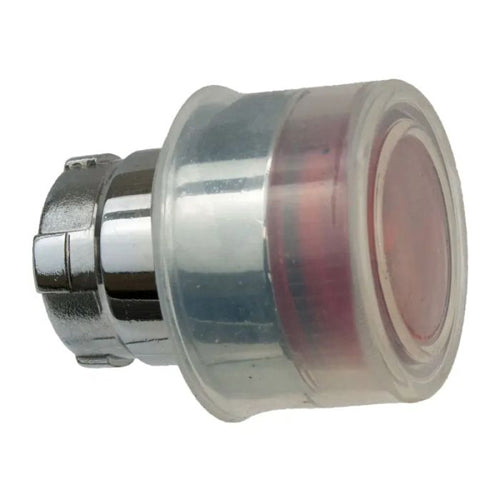 Techspan PB-BW54, Flush Head Push Button with Transparent Boot, Illuminated Type, Spring Return, Red
