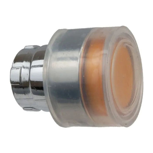 Techspan PB-BW55, Flush Head Push Button with Transparent Boot, Illuminated Type, Spring Return, Amber