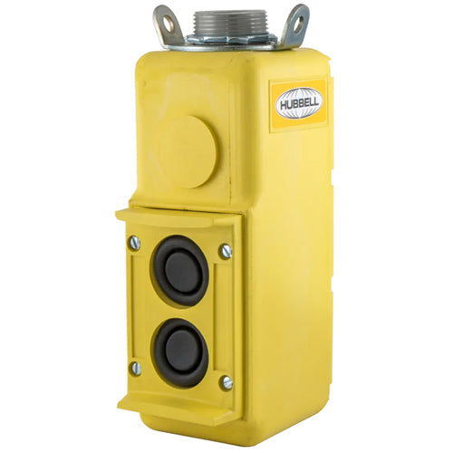 Hubbell PBS22, PBS Series Heavy Duty Pendant Pushbutton Station, NEMA 3R, 2 Buttons, Two Speed