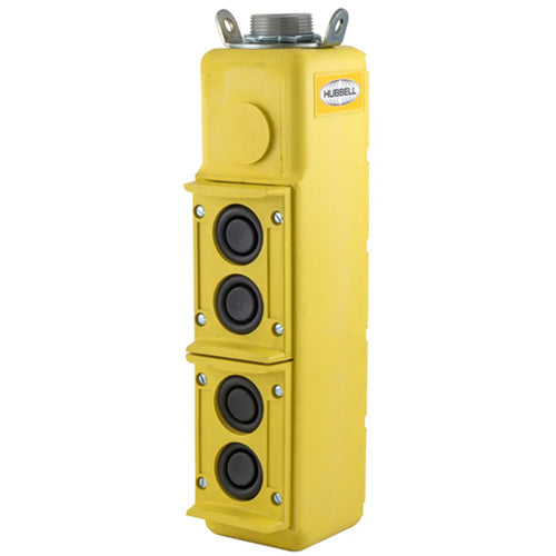 Hubbell PBS42, PBS Series Heavy Duty Pendant Pushbutton Station, NEMA 3R, 4 Buttons, Two Speed