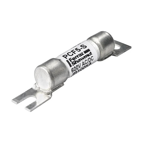 Mersen PCF5-S, PCF Midget Fast-Acting Fuse, 600VAC/DC, 5A, Surface Screw Mount