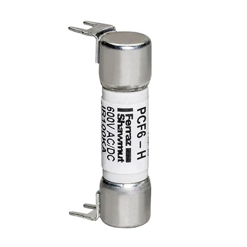 Mersen PCF6-H, PCF Midget Fast-Acting Fuse, 600VAC/DC, 6A, Double Hole Mount