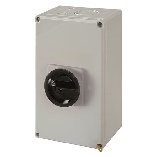 IMO PE69-3080-GREY, IP66 Enclosed Door Interlock AC Disconnect, 3 Pole, 80A, Grey with Black Handle
