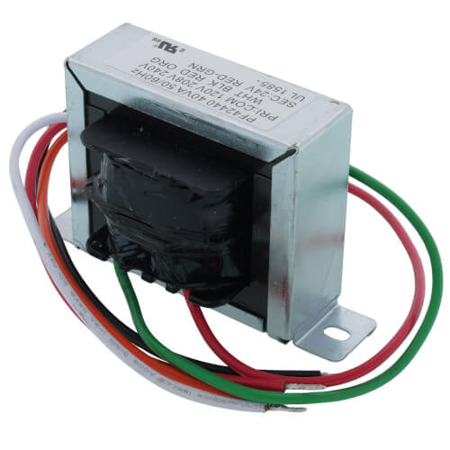 Alltemp PF42440, Class II Foot Mount Transformer, Primary 120/208/240V, Secondary 24V, 40VA Rating, Wire Lead Connection