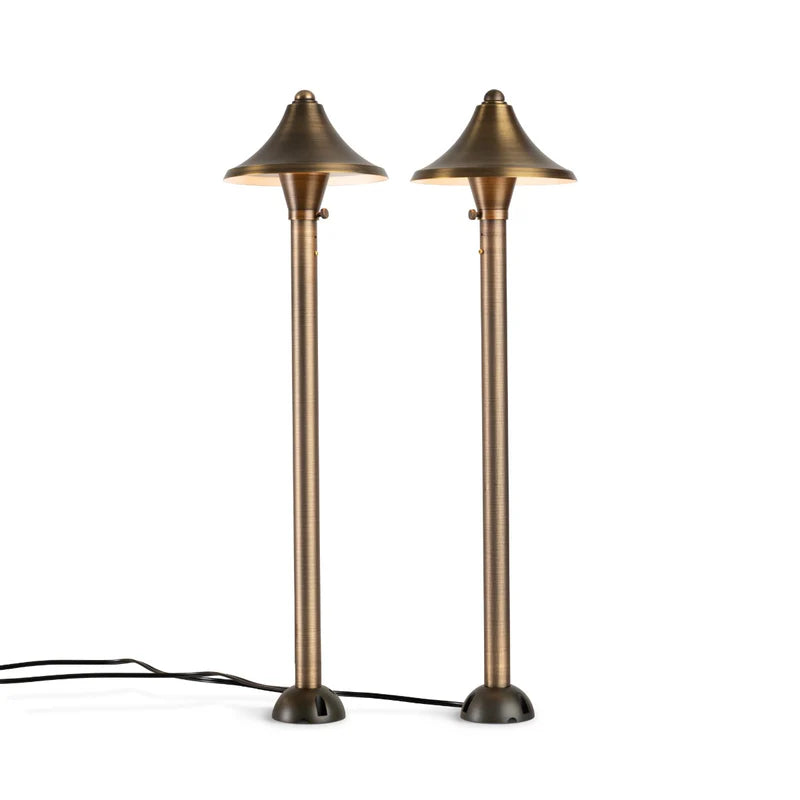 Almas Lighting PL-AB-304-NL, ALMAS Emerald P4 Path Light, 12V, 39'' Wire Lead, Antique Bronze, No Lamp
