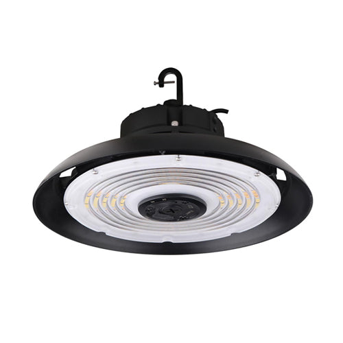 Current PRC11X088LQVSTAQB, Round 120-347V High Bay, 15,000/18,000/21,000 Selectable Lumens, 4000K/5000K Selectable CCT,  0-10V Dimming, Hook Mounted, 6FT Cord, Black