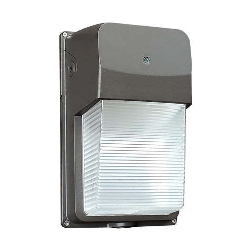 Current PRS-20-4K-PC, PRS Perimashield Wallpack, Die-Cast Aluminum, 4000K Cool White, 2870 Lumens, Polycarbonate Lens, IES Type 4, 0-10V Dimming, 120-277V, 20W, Dark Bronze Textured, Photocontrol