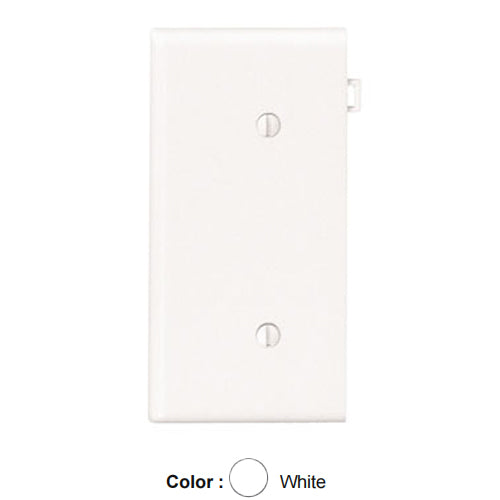 Leviton PSE14-W, 1-Gang No Device Blank Wallplate, Sectional, Thermoplastic Nylon, Strap Mount, End Panel, White, 2 Packs