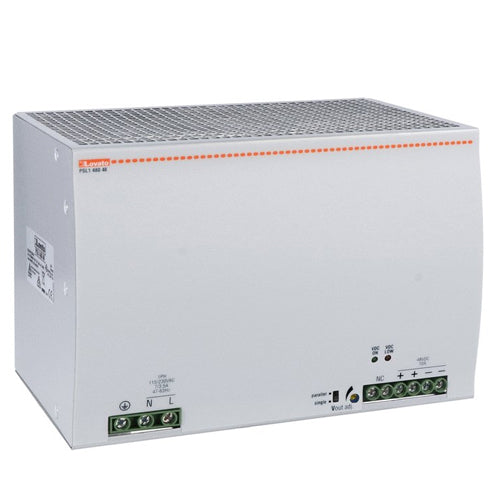 Lovato PSL148048, Din Rail Mount Switching Power Supplies with Maximum Functionality PSL Series, Single-Phase, Rated Output Voltage 48VDC, Rated Output Current 10A, Output Power 480W