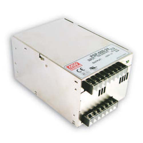 Mean Well PSP-600-12, Output 12 Volt, 50Amp, 600W with PFC and Parallel Function, Universal AC Input, Forced Air Cooling by Built-in DC Fan