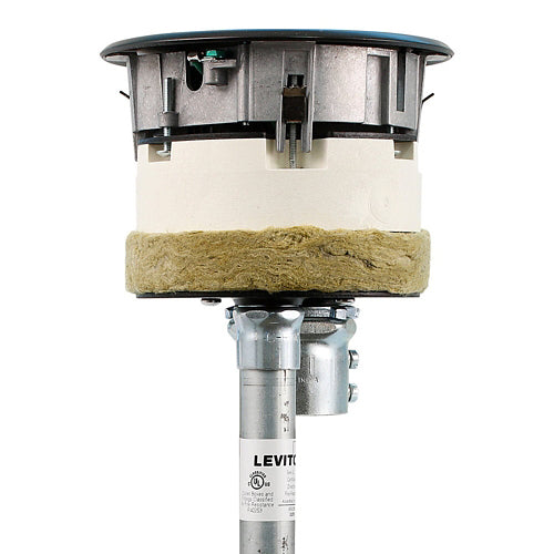 Leviton PT500, 5'' Diameter Poke-Through Device with Protective Cover, 2-Body Design, Adjustable Anchors, And Standard NPS Threaded Openings.