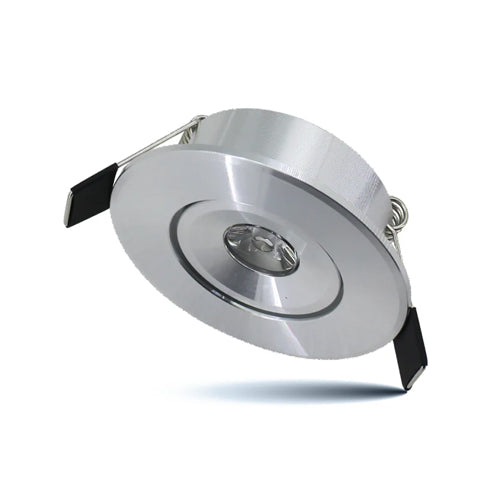 ORTECH PUK M2G-SN, 2" LED Gimbal Puck Light, 2W, 12VDC, 160LM, 3000K/5000K, 21° Beam Angle, No-Dimmable, Satin Nickel Trim