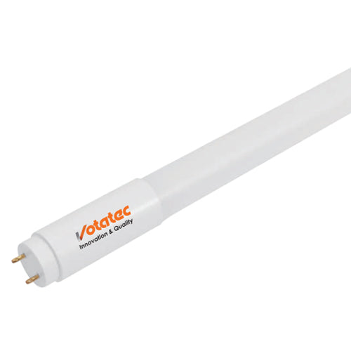 Votatec PV-4FT-15WB7N-50K, 4FT T8 Glass LED Tube with Plastic Coating, 15W, 120-347V, Type B, 5000K Natural Light, G13 Base, Dimmable