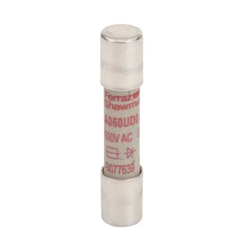 Mersen Q077639, High-Speed Cylindrical Semiconductor Protection Fuse, 10x38 aR, 600VAC, 0.5A, Without Blown Fuse Indicator, A060URD0.500T13