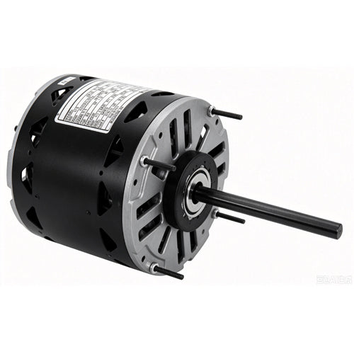 Rotom R6-R42721, 5.5'' Direct Drive Motor, PSC Type, Sleeve Bearing, 115 Volts, 1/4 HP, 4.1 Amps, 3/1075 Spd/RPM, Reversible Rotation, 7.5MFD Capacitor, 6.5''×1/2'' Shaft