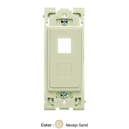Leviton RE640-NS, Renu 2-Port Insert with Snap-In Blank Module, Navajo Sand