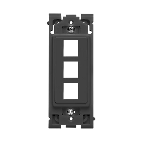 Leviton RE640-OB3, Renu 3-Port Insert, Onyx Black