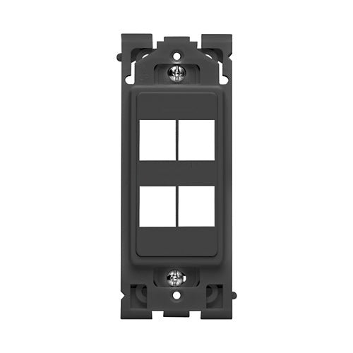 Leviton RE640-OB4, Renu 4-Port Insert, Onyx Black