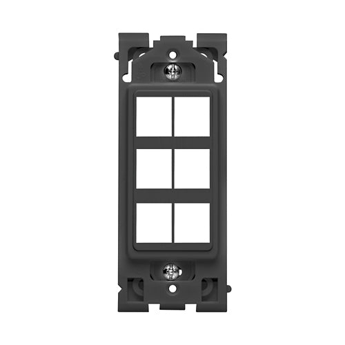 Leviton RE640-OB6, Renu 6-Port Insert , Onyx Black