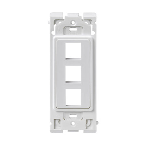 Leviton RE640-WW3, Renu 3-Port Insert, White on White