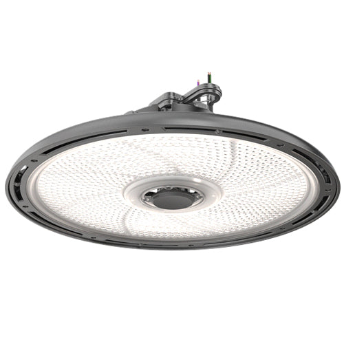 Lithonia Lighting REBL ALO16 UVOLT SWW3 80CRI DBL M2, LED Round High Bay, Standard Hook with 3/4'' Pendant Mount, 24000/27000/30000 Lumens, 120-347V, 3500/4000/5000K, 80 CRI, Matte Black