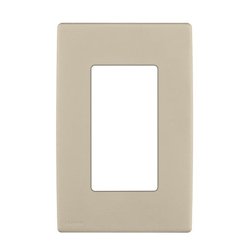Leviton REWP1-NS, Renu 1-Gang Screwless Snap-On Wallplate, Navajo Sand, 2 Packs