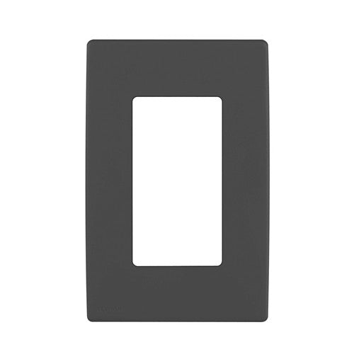 Leviton REWP1-OB, Renu 1-Gang Screwless Snap-On Wallplate, Onyx Black, 2 Packs
