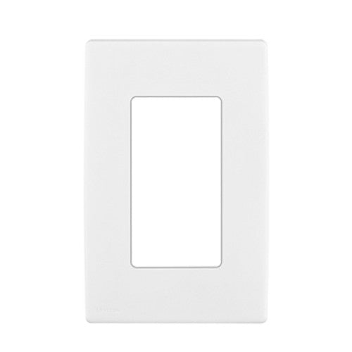 Leviton REWP1-WW, Renu 1-Gang Screwless Snap-On Wallplate, White on White, 2 Packs