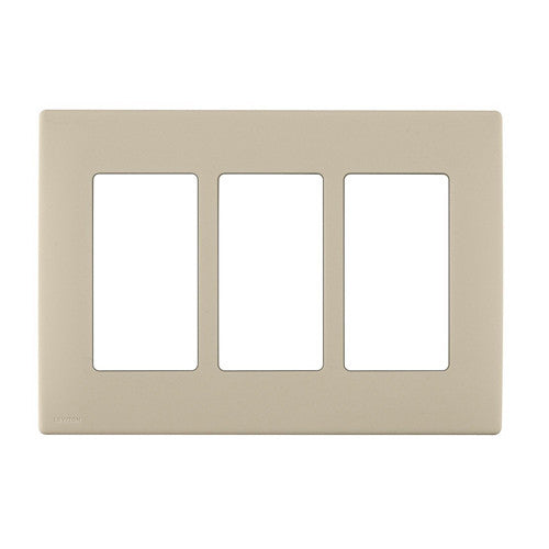 Leviton REWP3-NS, Renu 3-Gang Screwless Snap-On Wallplate, Navajo Sand