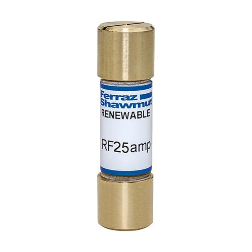 Mersen RF25, RF Class H Fast-Acting Fuse, 250VAC, 25A, Ferrule Type