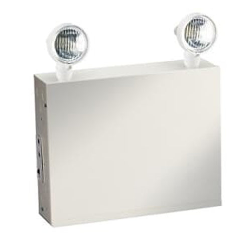 ABB Lumacell RG12S722LD7, Steel Compact Size Battery Unit, 120/347V Input, Output 12VDC 72W, (2) x 4W MR16 LED Heads, White Body