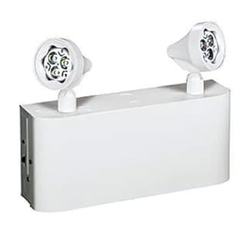 ABB Lumacell RGC722LD1, Steel Compact Size Battery Unit, 120/347V Input,  Output 6VDC 72W, (2) x 4W MR16 LED Heads,  White Body