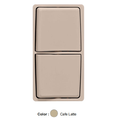 Leviton RK634-CA, Color Change Kit for RENU Combination Switch, Café Latte, 2 Packs