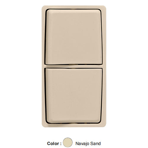 Leviton RK634-NS, Color Change Kit for RENU Combination Switch, Navajo Sand, 2 Packs