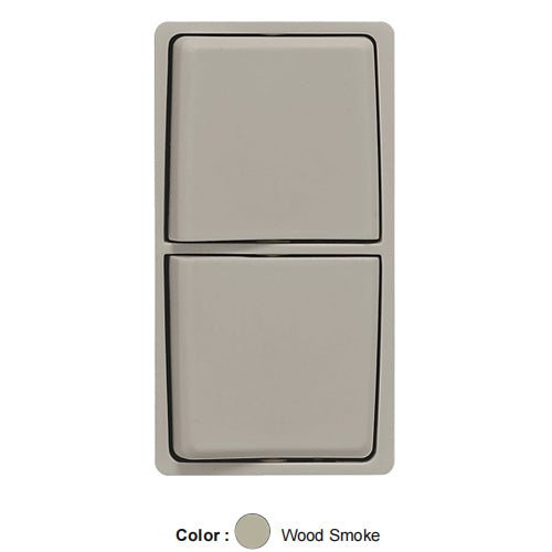 Leviton RK634-WS, Color Change Kit for RENU Combination Switch, Wood Smoke, 2 Packs