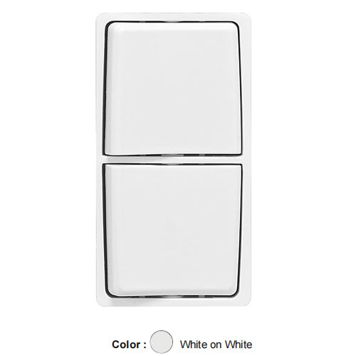 Leviton RK634-WW, Color Change Kit for RENU Combination Switch, White on White, 2 Packs
