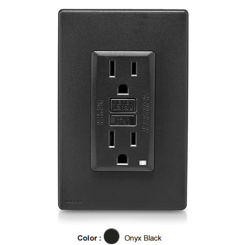 Leviton RKG15-OB, Color Change Kit for Renu 15A Tamper-Resistant GFCI Receptacle, Onyx Black, 2 Packs