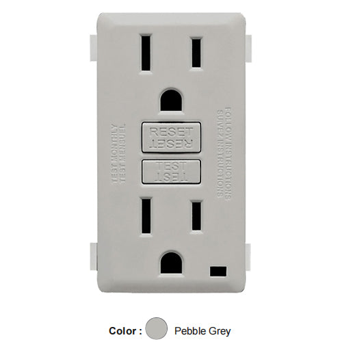 Leviton RKG15-PG, Color Change Kit for Renu 15A Tamper-Resistant GFCI Receptacle, Pebble Grey, 2 Packs