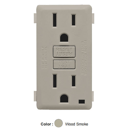 Leviton RKG15-WS, Color Change Kit for Renu 15A Tamper-Resistant GFCI Receptacle, Wood Smoke, 2 Packs
