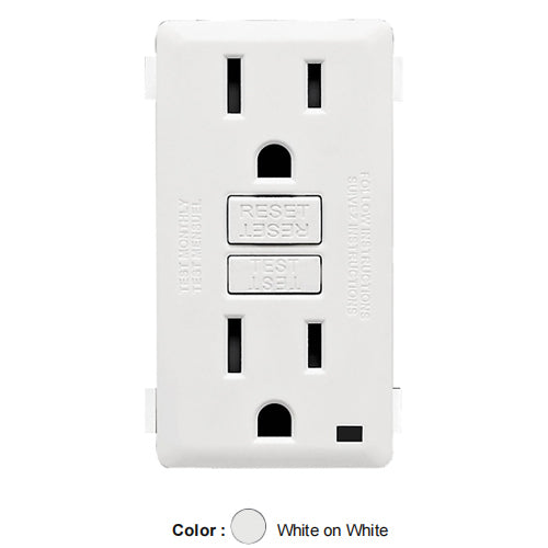 Leviton RKG15-WW, Color Change Kit for Renu 15A Tamper-Resistant GFCI Receptacle, White on White, 2 Packs