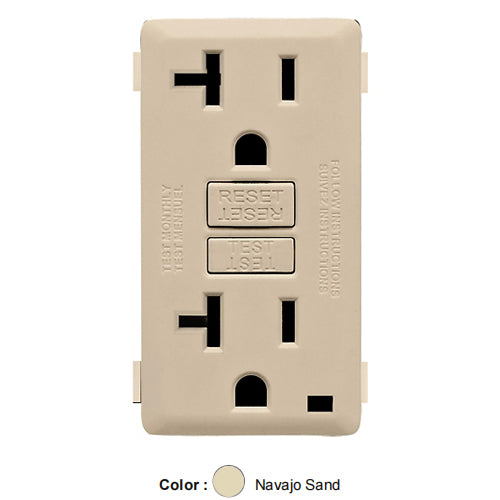 Leviton RKG20-NS, Color Change Kit for Renu 20A Tamper-Resistant GFCI Receptacle, Navajo Sand, 2 Packs